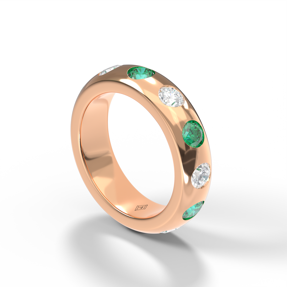 Burnish Set Round Diamond Eternity Ring – Adamand