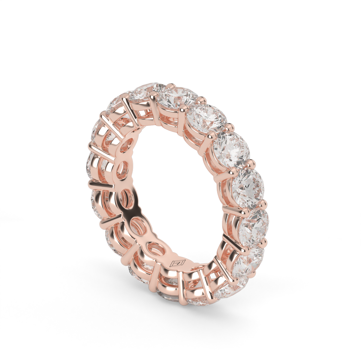 Round  Diamond Eternity Ring — 14K Rose Gold / 4 / Lab Diamond (image)