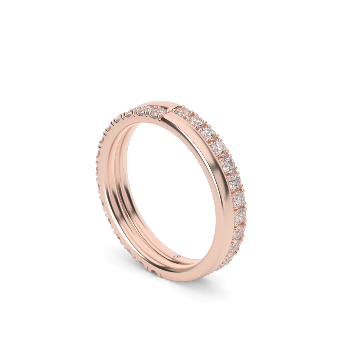 Two-Row Pave Diamond Ring – Adamand