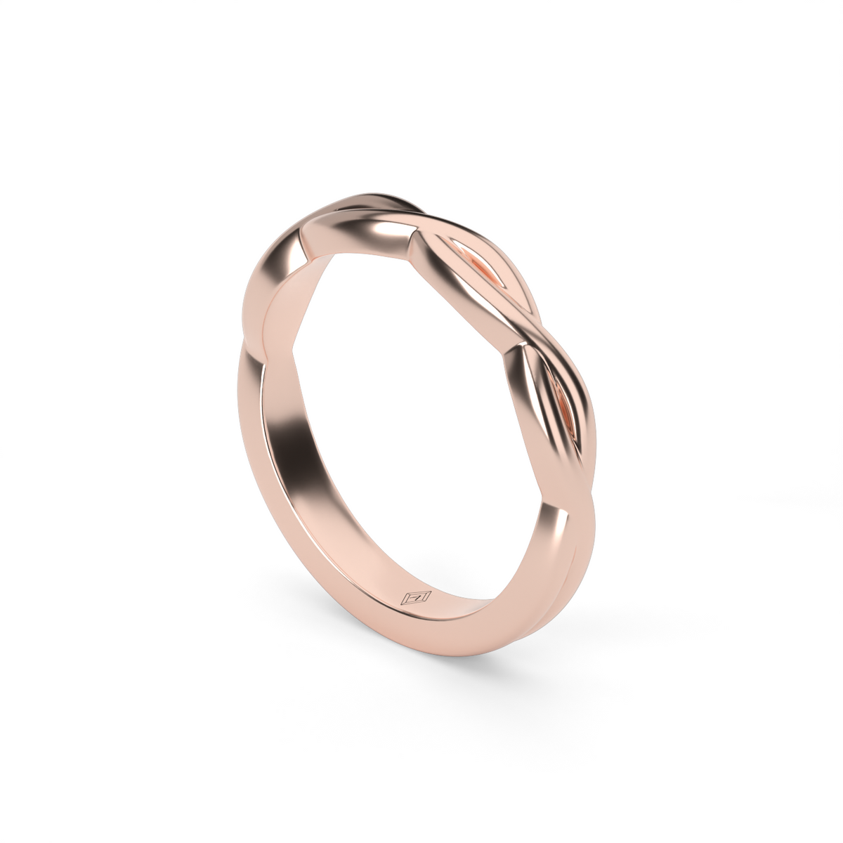 Twisted Wedding Ring — 14K Rose Gold (image)