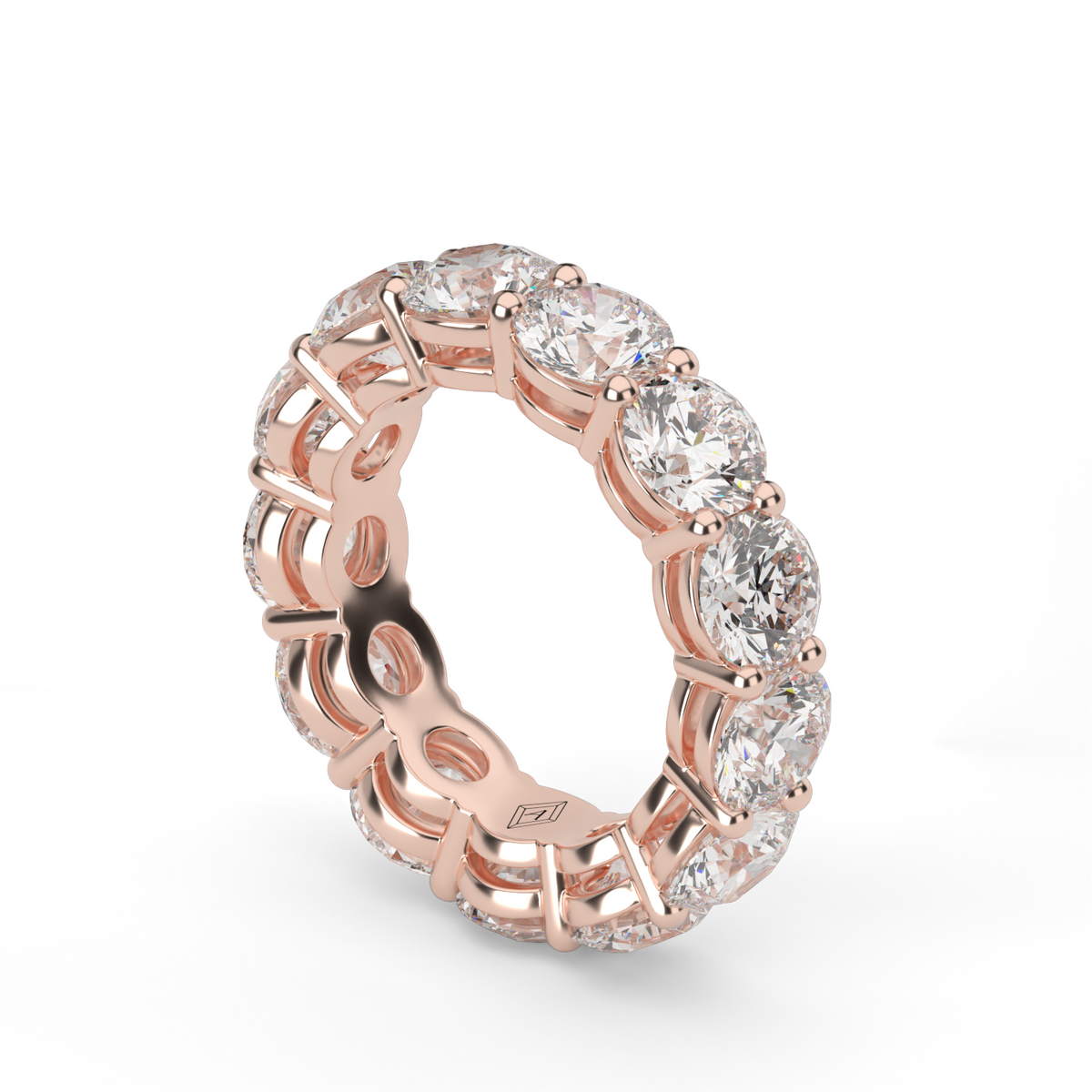 Round  Diamond Eternity Ring — 14K Rose Gold / 6 / Lab Diamond (image)