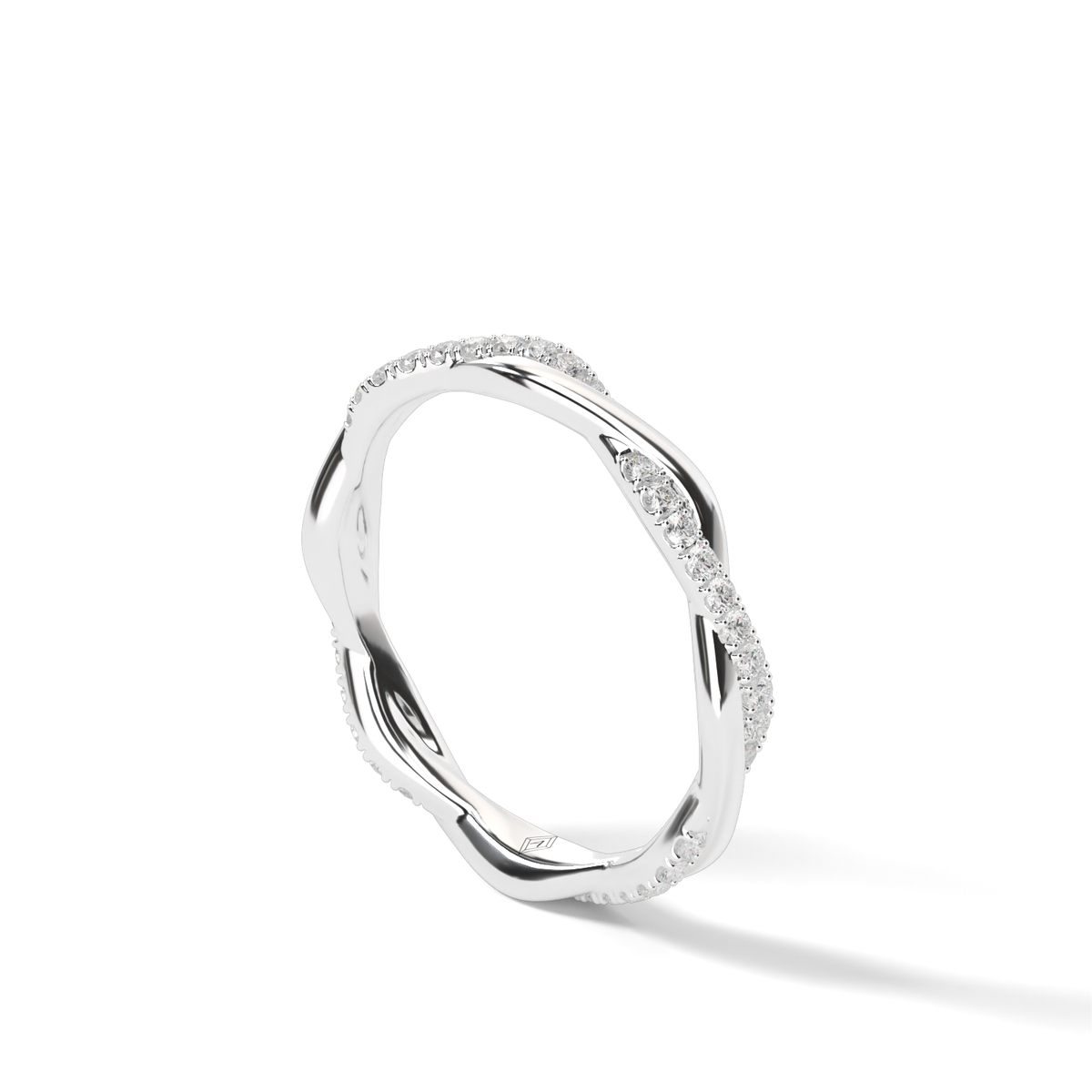 Twist Diamond  Ring — 14K White Gold / Lab Diamond (image)