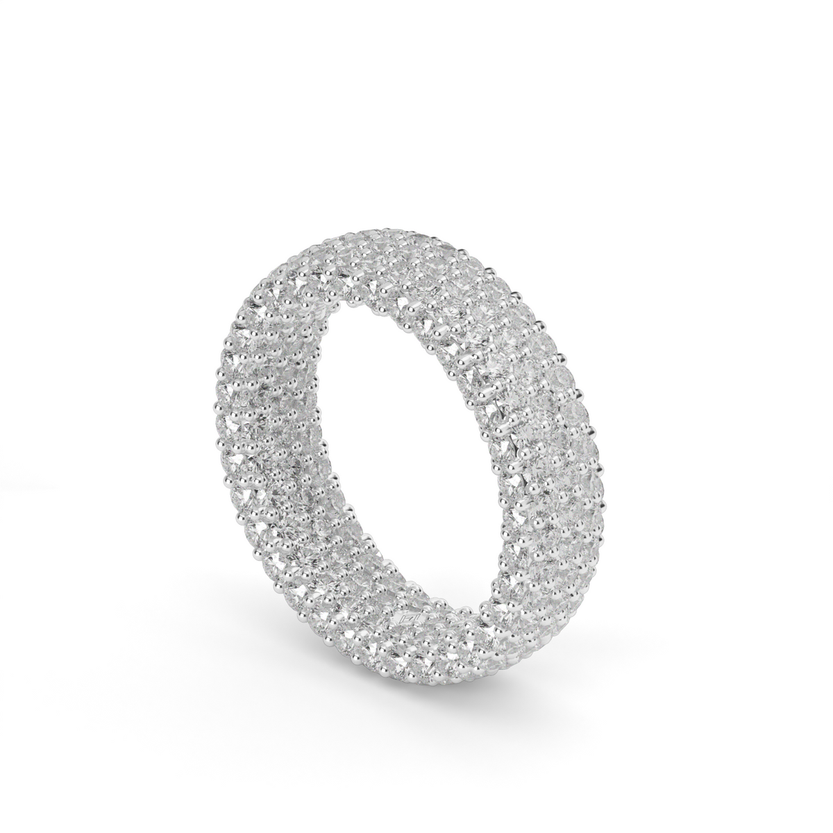 Paved Prong Infinity Ring — 14K White Gold / Lab Diamond (image)