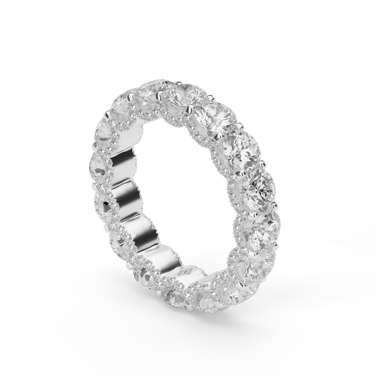 Elegant Round  Eternity Ring — 14K White Gold / Lab Diamond (image)