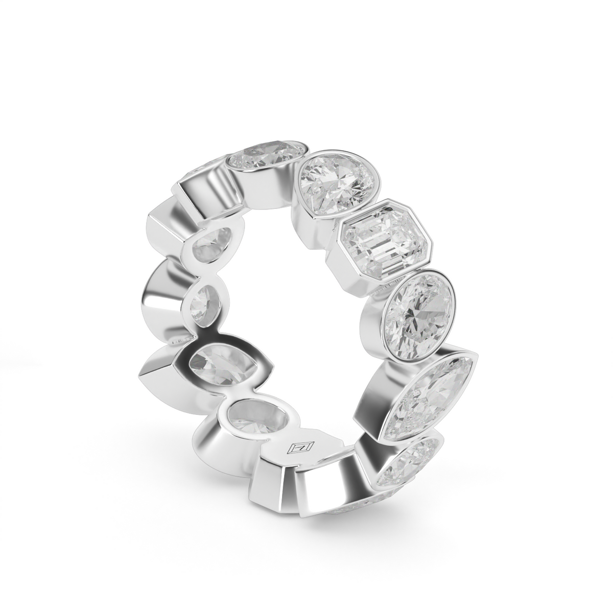 5.2 Carat Multi Shape Diamond Eternity Ring — 14K White Gold / Lab Diamond (image)