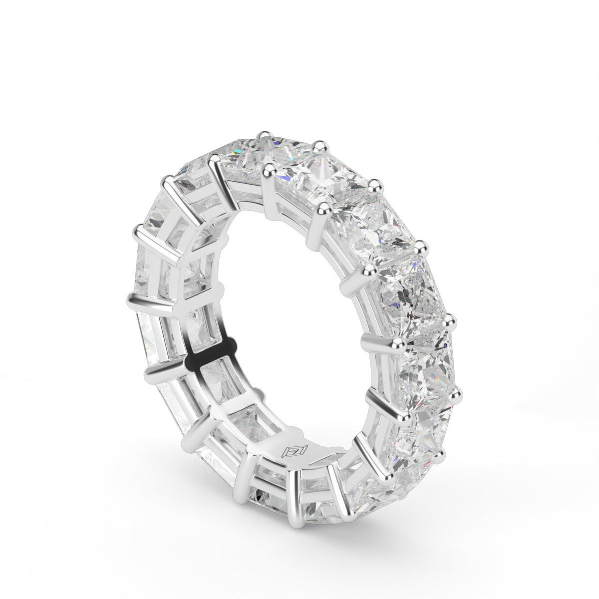 Princess Cut Diamond Eternity Ring — 14K White Gold / 6 / Lab Diamond (image)