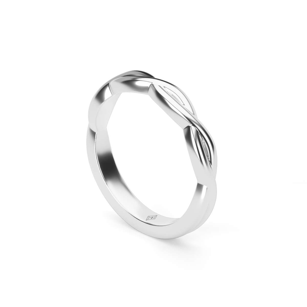 Twisted Wedding Ring — 14K White Gold (image)