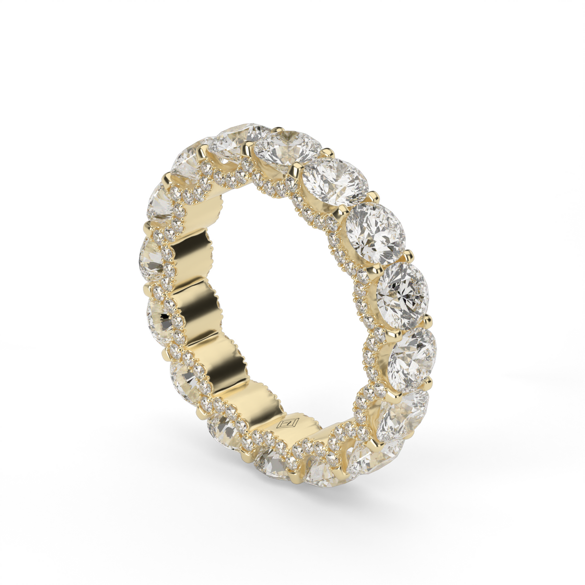 Elegant Round  Eternity Ring — 14K Yellow Gold / Lab Diamond (image)