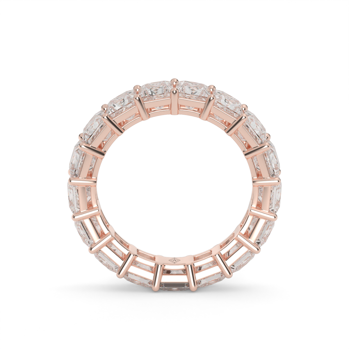 Princess Cut Diamond Eternity Ring — 14K Rose Gold / 4 / Lab Diamond (image)