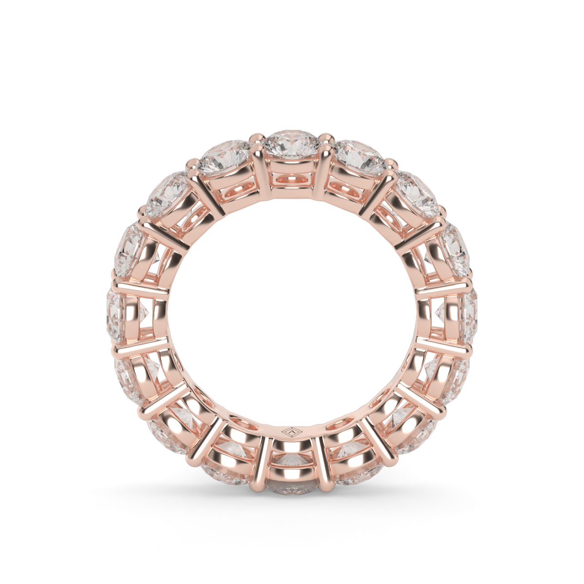 Round  Diamond Eternity Ring — 14K Rose Gold / 4 / Lab Diamond (image)