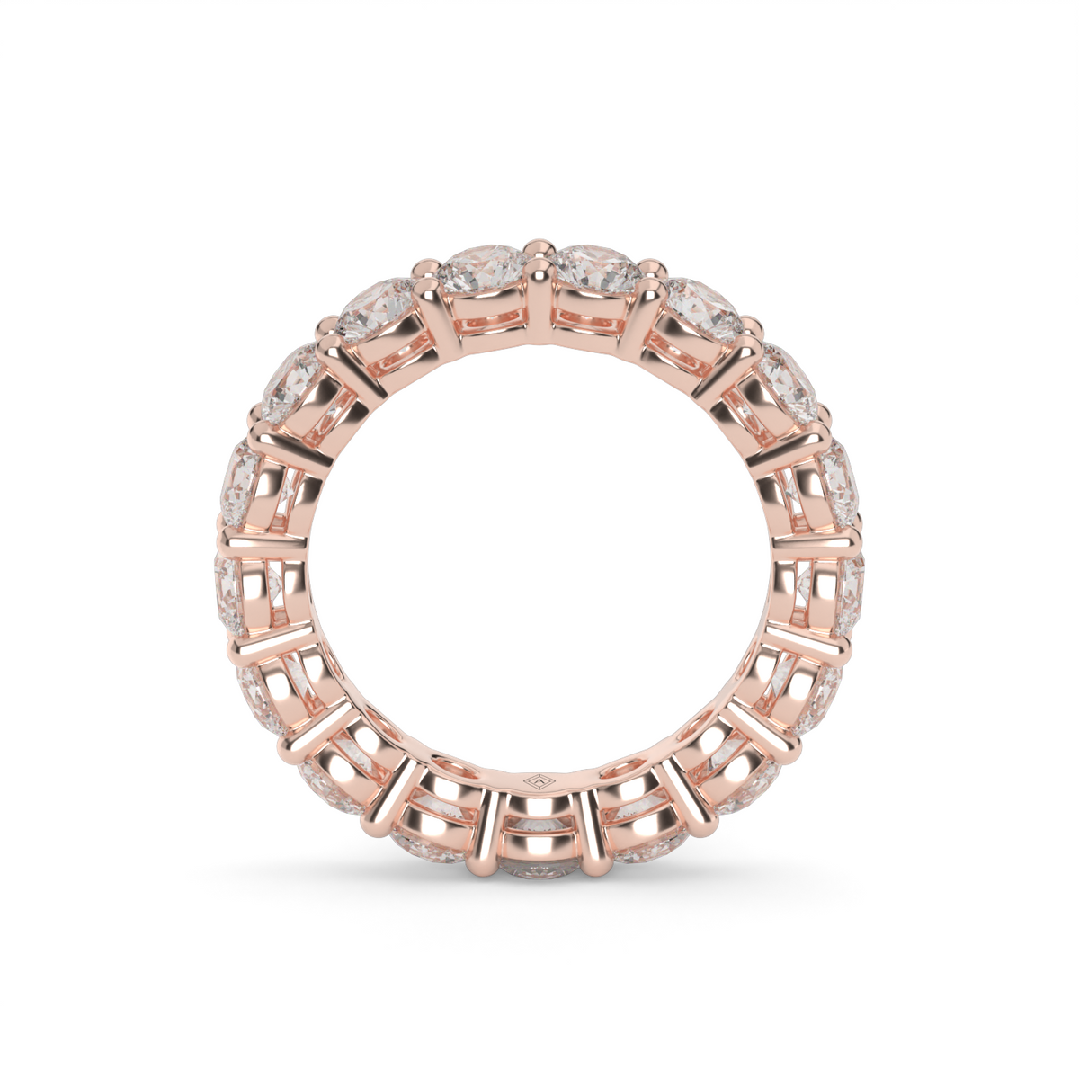 Round  Diamond Eternity Ring — 14K Rose Gold / 3 / Lab Diamond (image)
