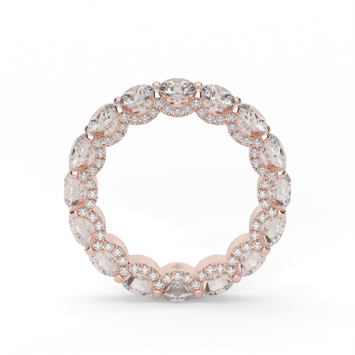 Elegant Round  Eternity Ring — 14K Rose Gold / Lab Diamond (image)