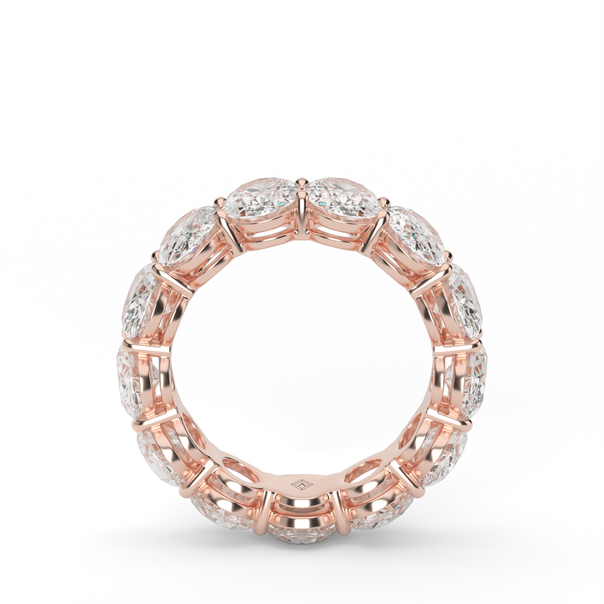Oval Cut  Diamond Eternity Ring — 14K Rose Gold / 6 / Lab Diamond (image)