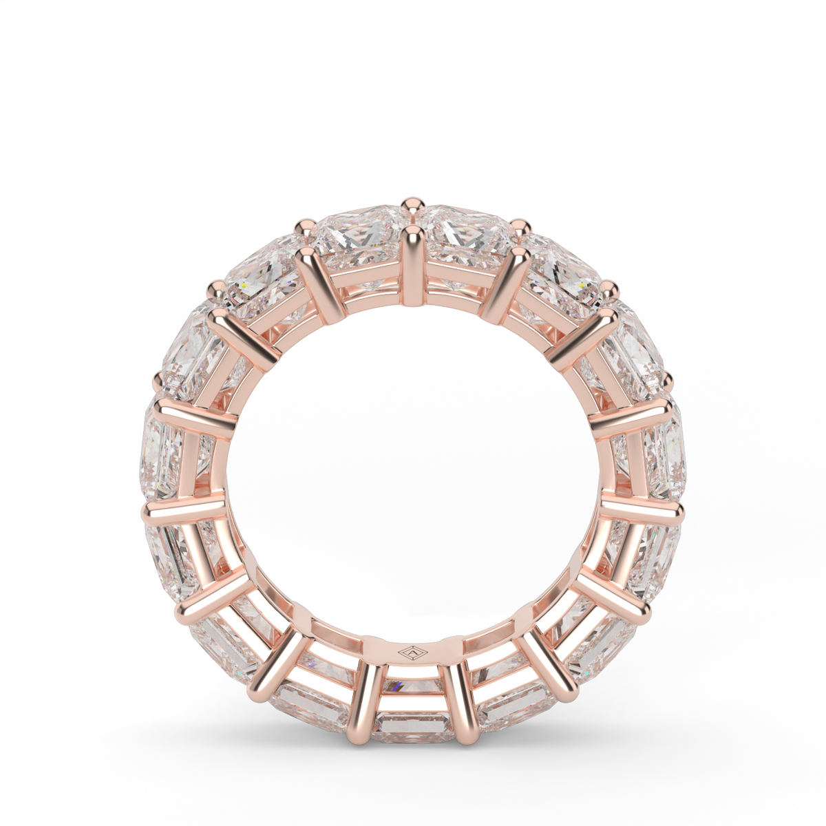 Princess Cut Diamond Eternity Ring — 14K Rose Gold / 6 / Lab Diamond (image)