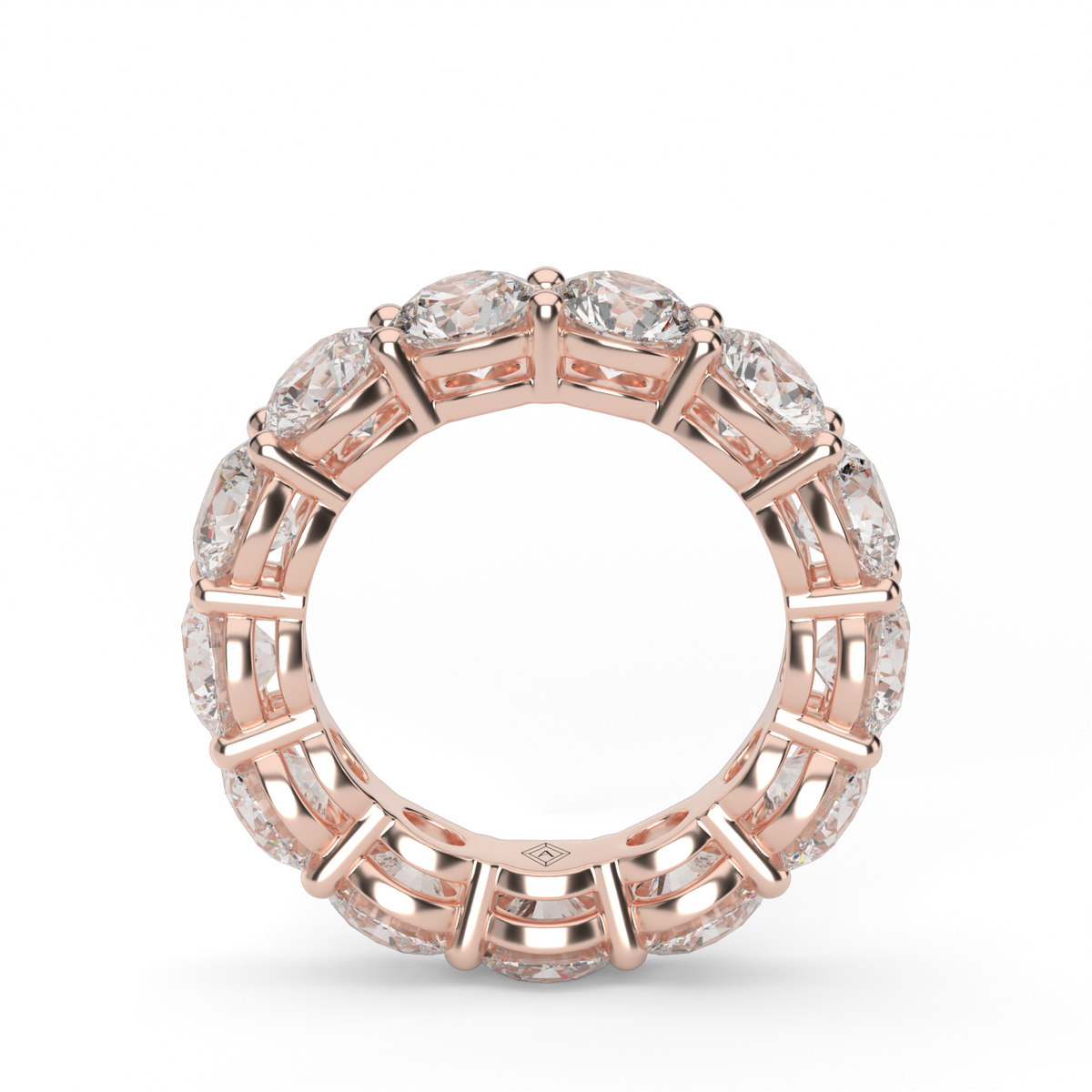 Round  Diamond Eternity Ring — 14K Rose Gold / 6 / Lab Diamond (image)