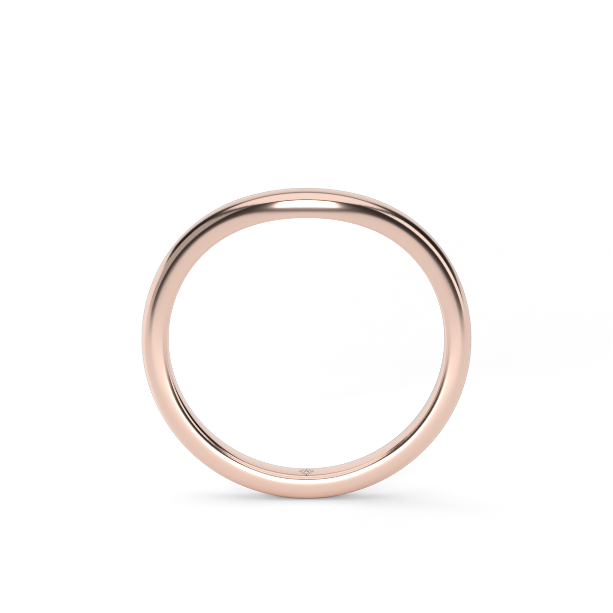 Curved Wedding Ring — 14K Rose Gold (image)