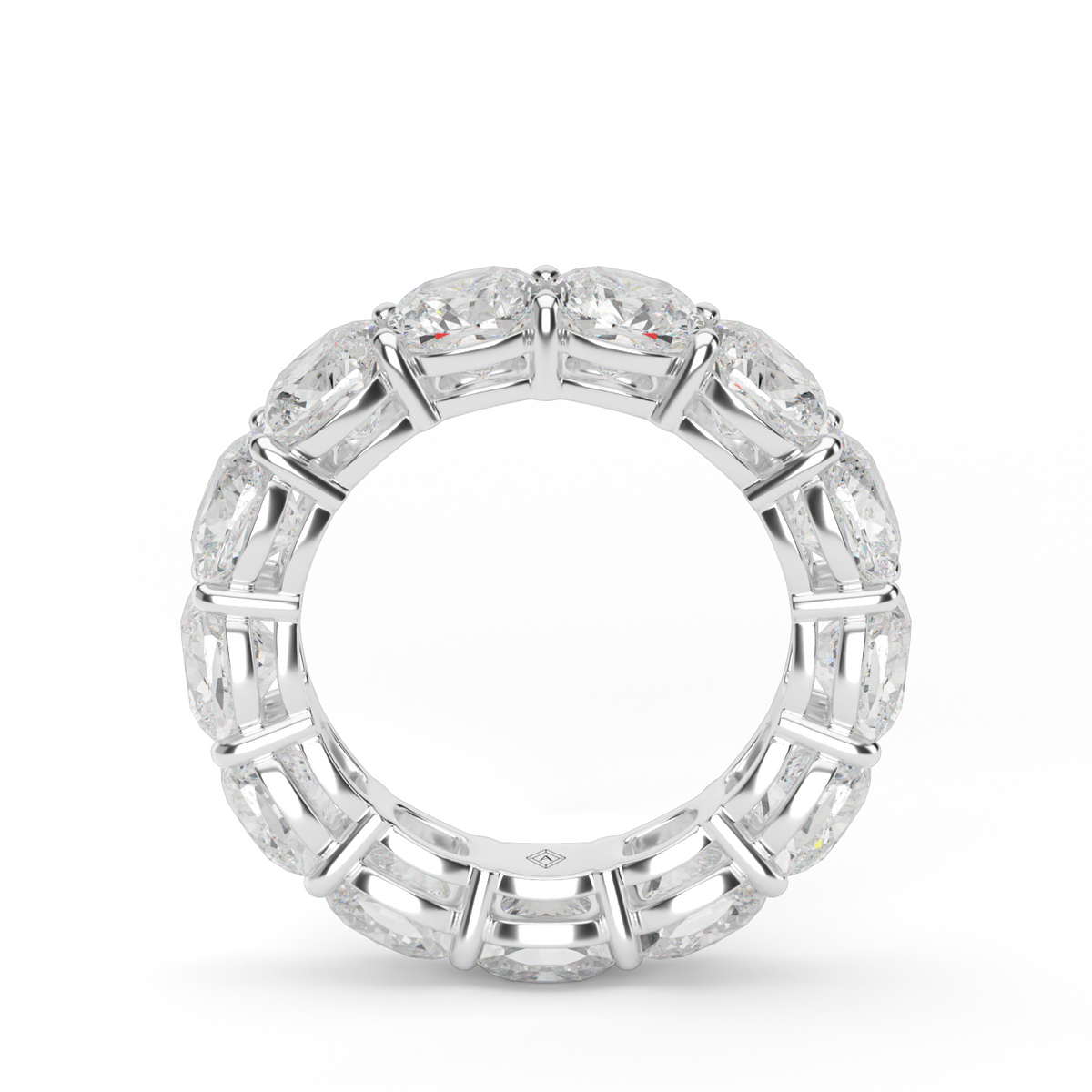 Cushion Cut Diamond Eternity Ring — 14K White Gold / 6 / Lab Diamond (image)