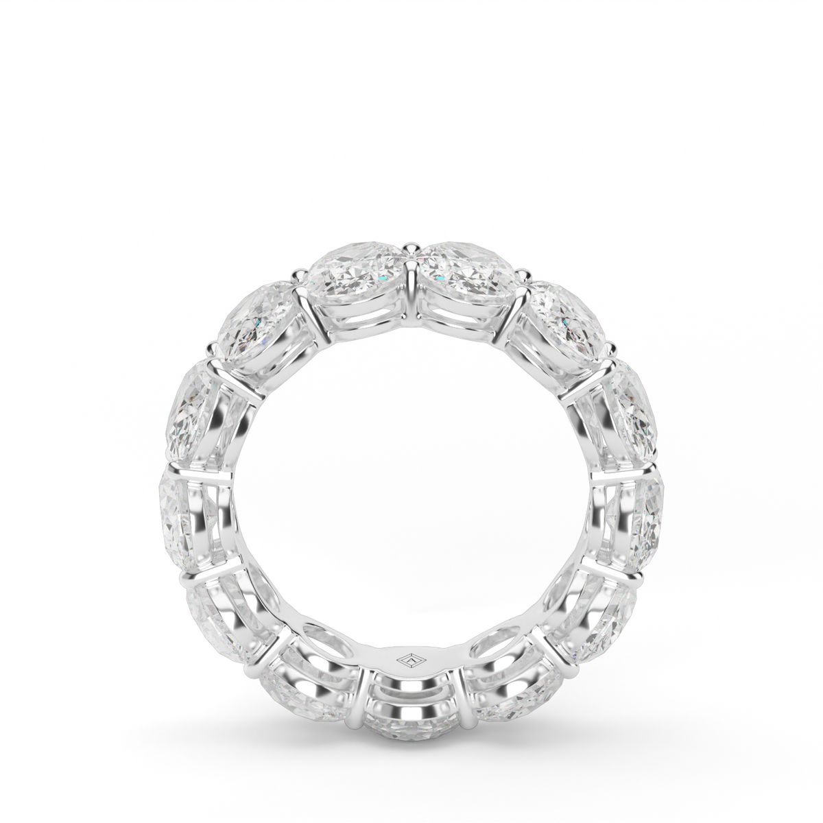 Oval Cut  Diamond Eternity Ring — 14K White Gold / 6 / Lab Diamond (image)
