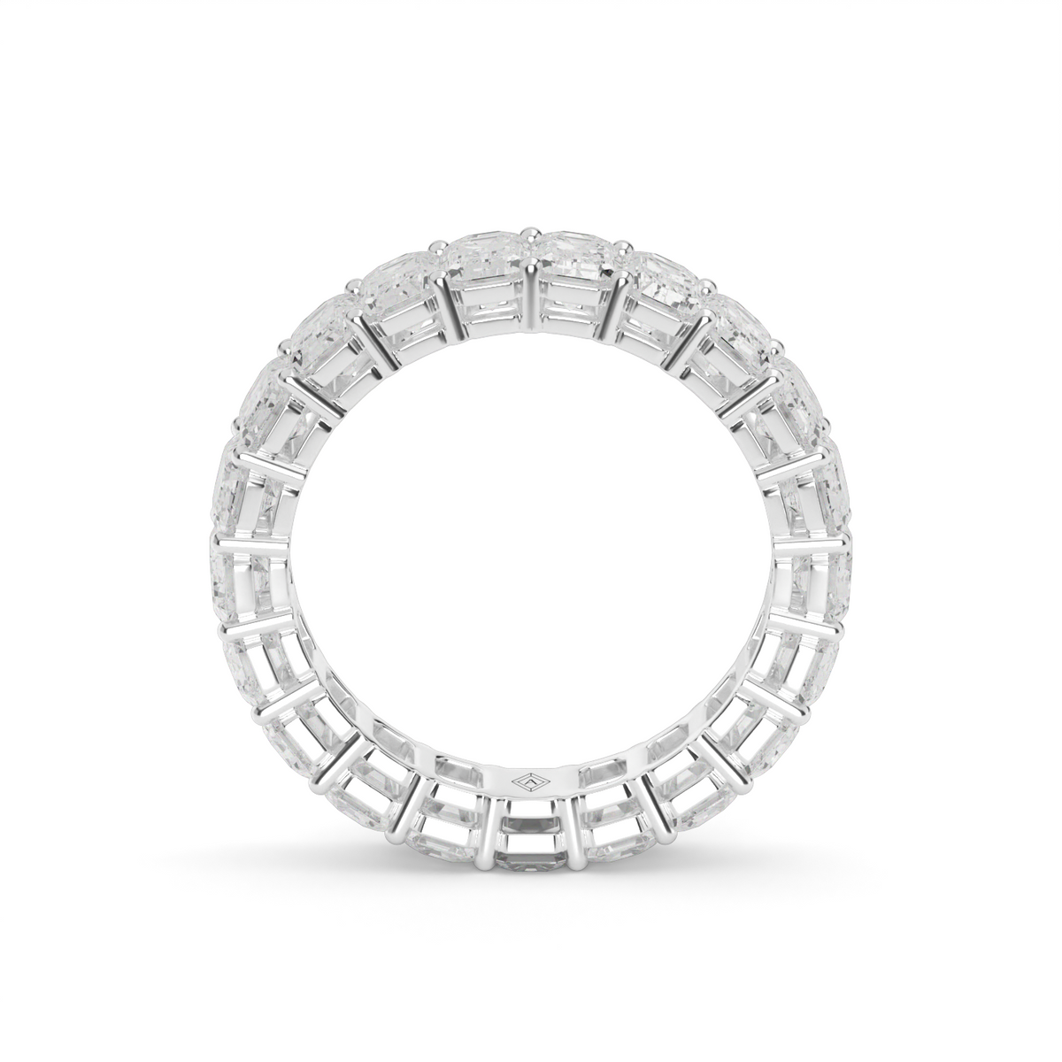 Emerald Shape  Diamond Eternity Ring — 14K White Gold / 4 / Lab Diamond (image)
