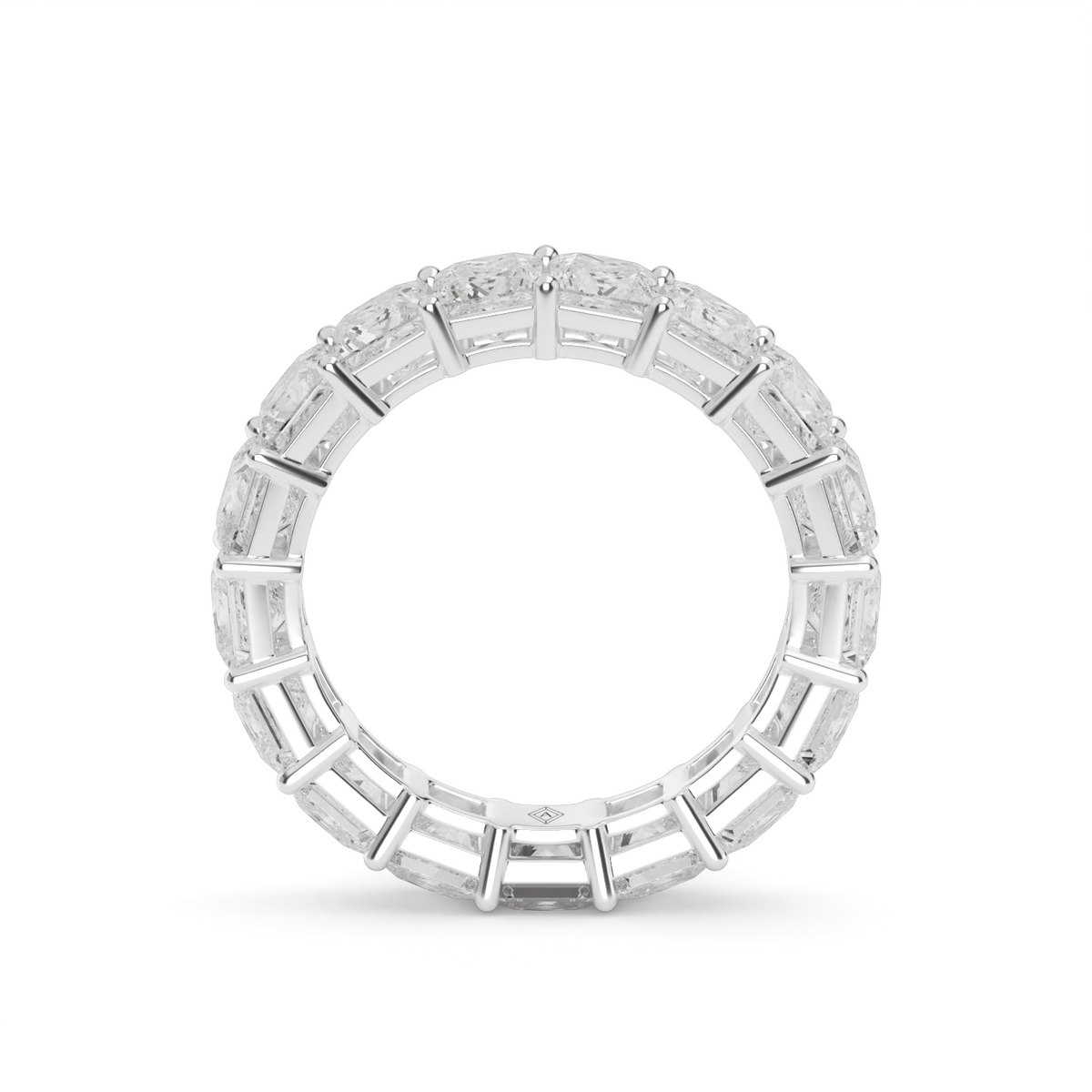Princess Cut Diamond Eternity Ring — 14K White Gold / 4 / Lab Diamond (image)