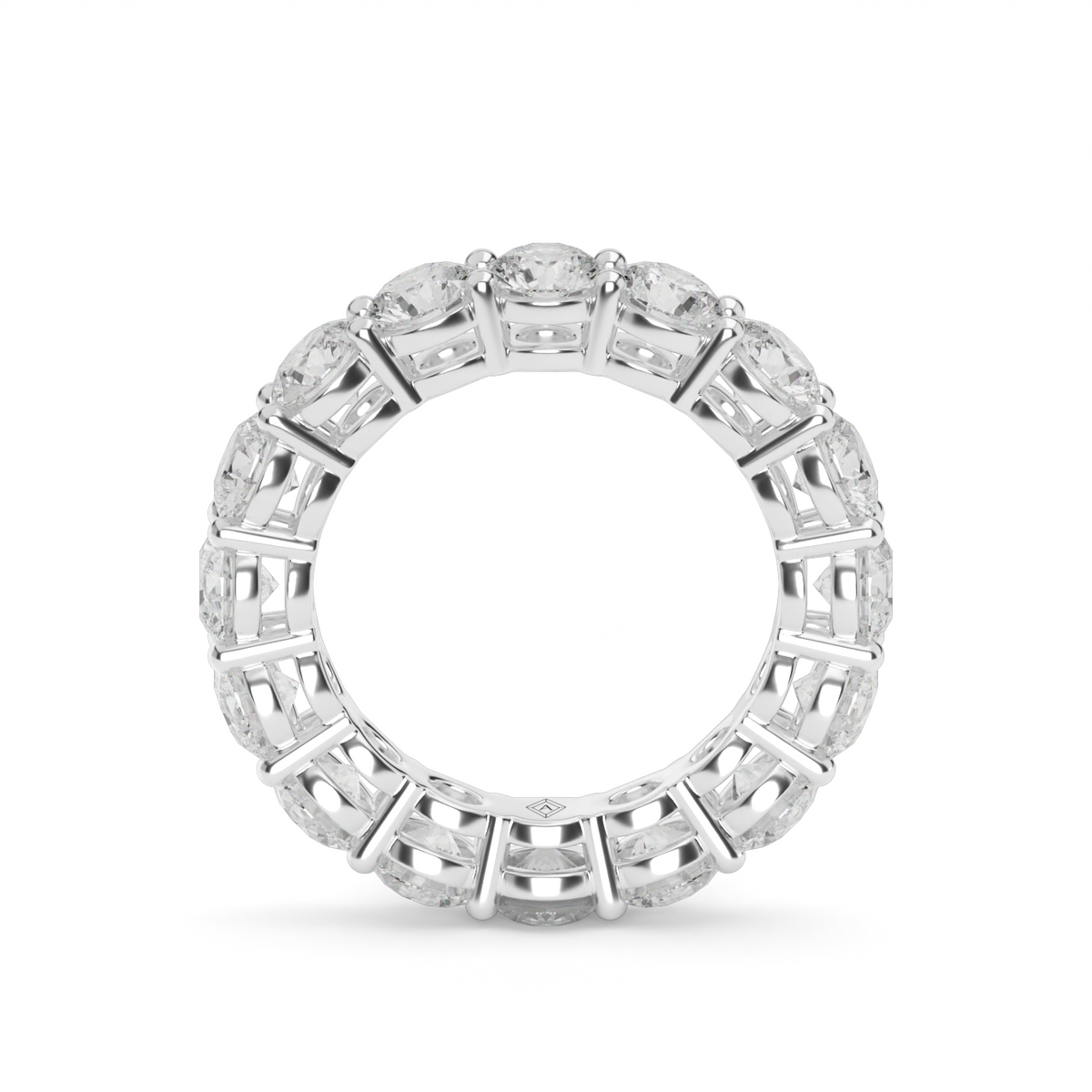 Round  Diamond Eternity Ring — 14K White Gold / 4 / Lab Diamond (image)
