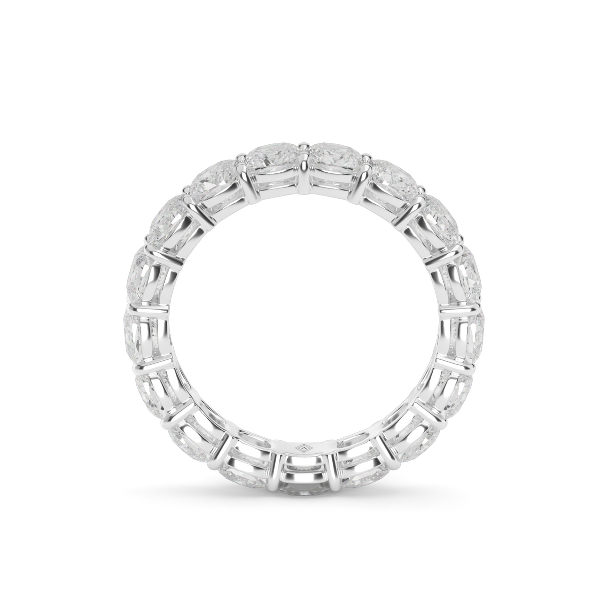 Cushion Cut Diamond Eternity Ring — 14K White Gold / 4 / Lab Diamond (image)