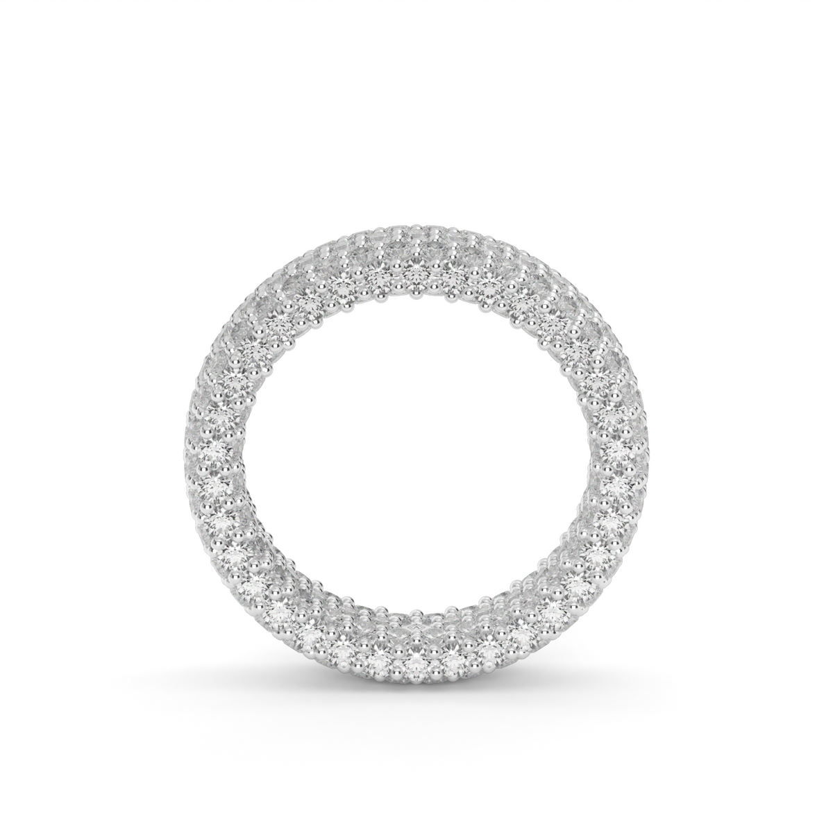 Paved Prong Infinity Ring — 14K White Gold / Lab Diamond (image)