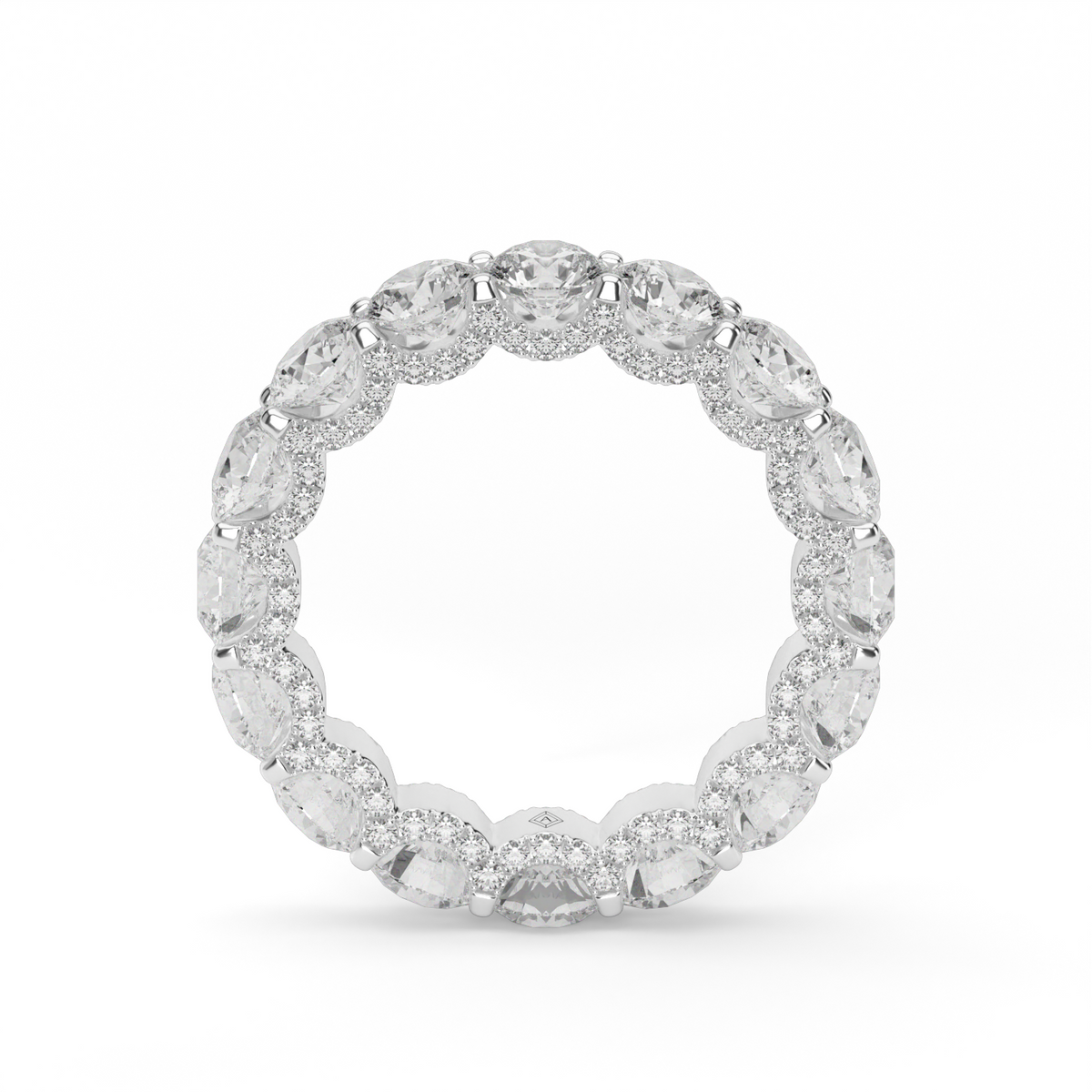 Elegant Round  Eternity Ring — 14K White Gold / Lab Diamond (image)