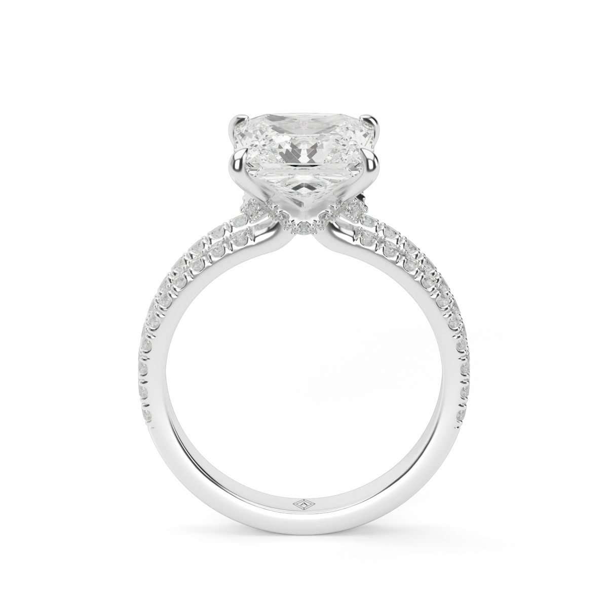 Split Shank   Pavé Engagement Ring — 14K White Gold / Princess / Lab Diamond (image)