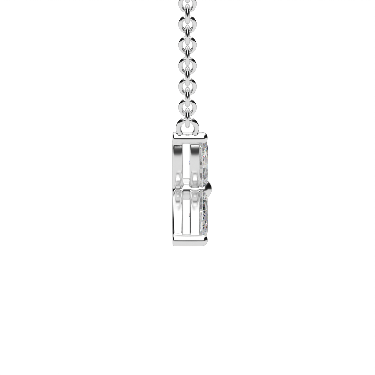 Marquise Cluster Pendant — 14K White Gold / Lab Diamond (image)