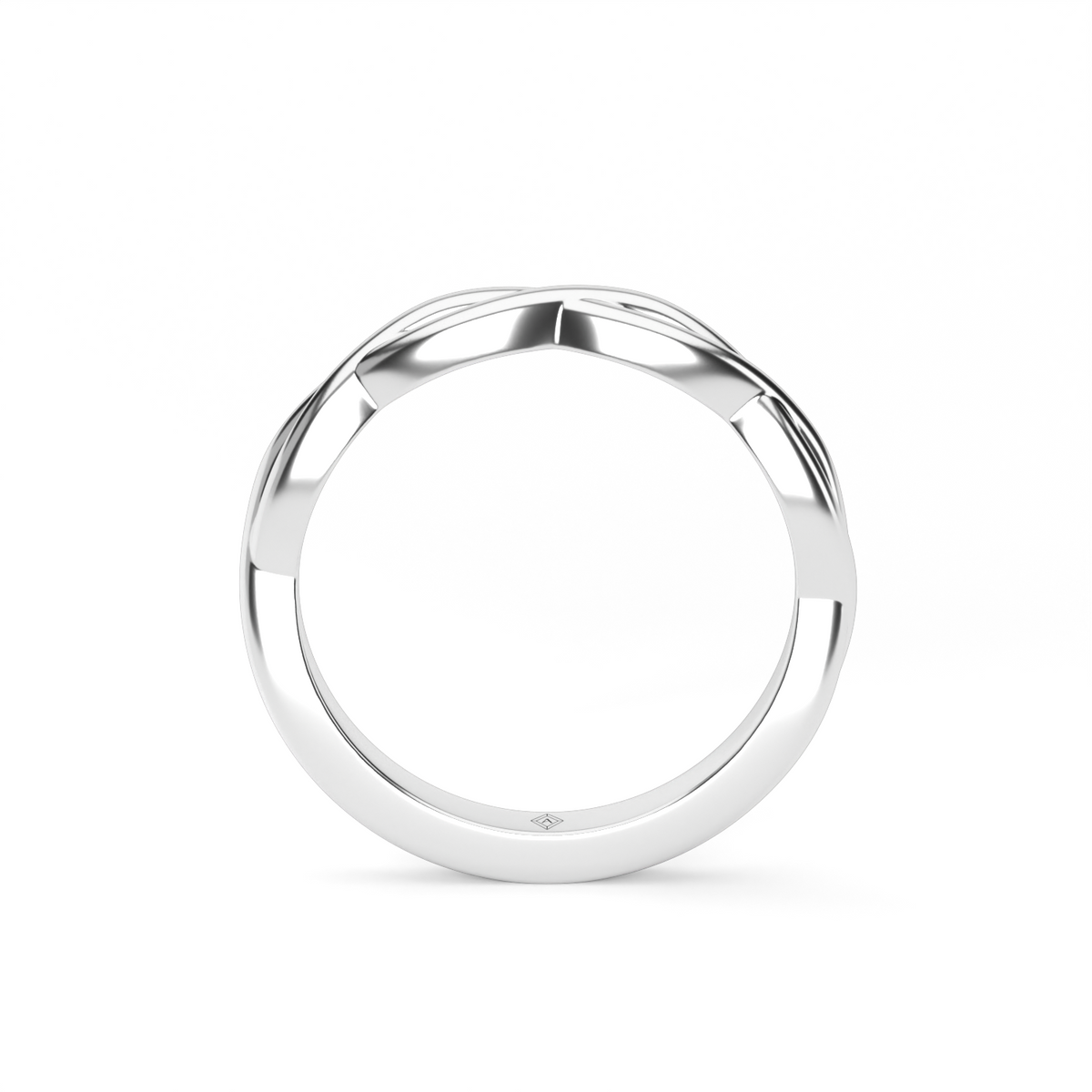 Twisted Wedding Ring — 14K White Gold (image)