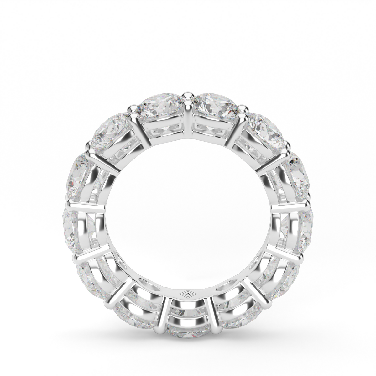 Round  Diamond Eternity Ring — 14K White Gold / 6 / Lab Diamond (image)