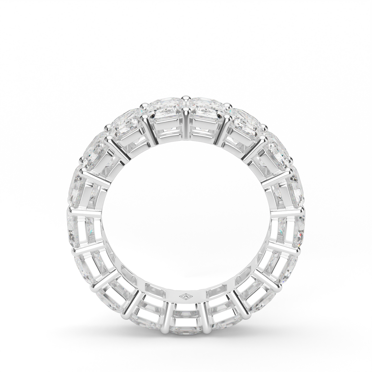 Emerald Shape  Diamond Eternity Ring — 14K White Gold / 6 / Lab Diamond (image)