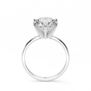 White Gold Solitaire Round Shape Diamond Engagement Ring With Prong Setting