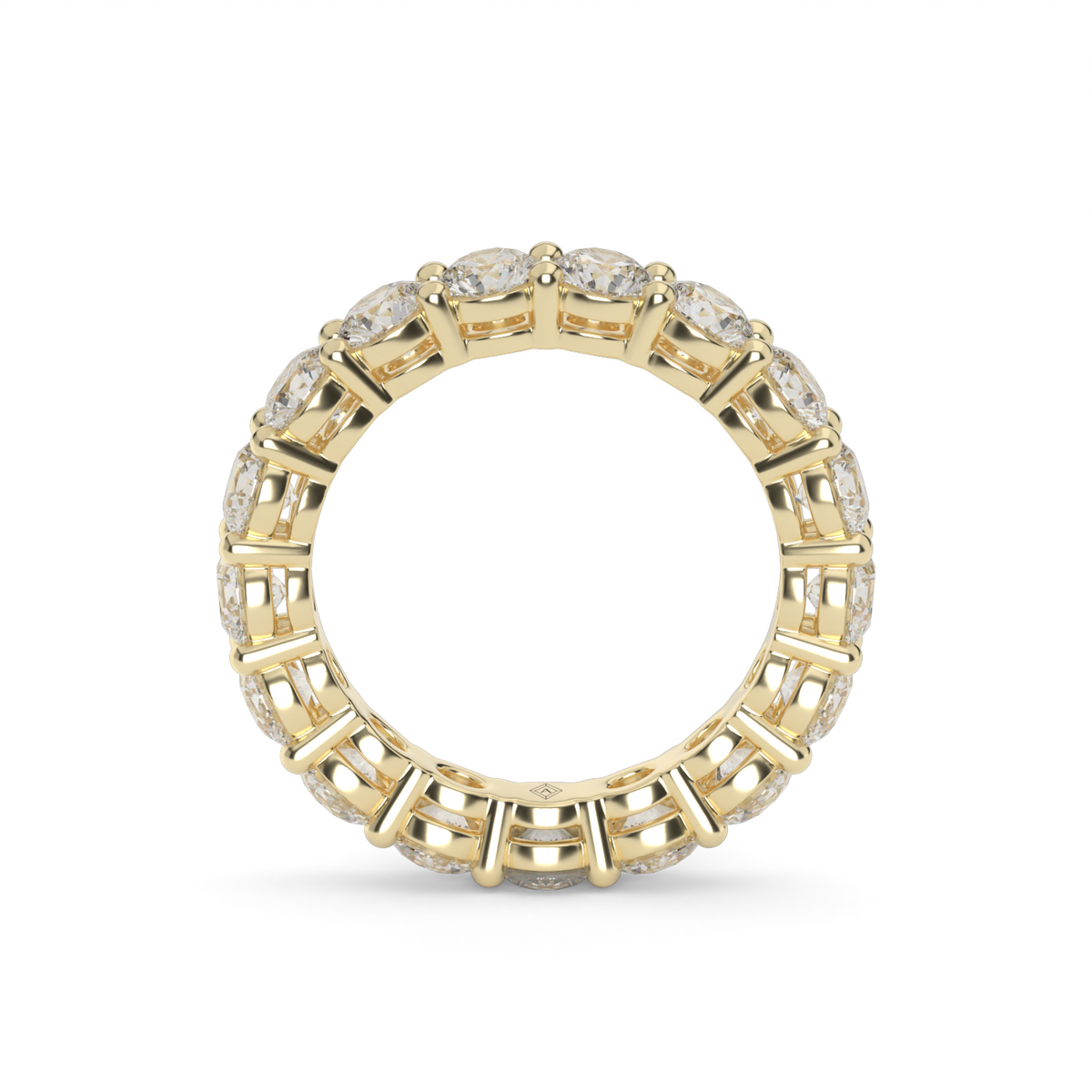 Round  Diamond Eternity Ring — 14K Yellow Gold / 3 / Lab Diamond (image)