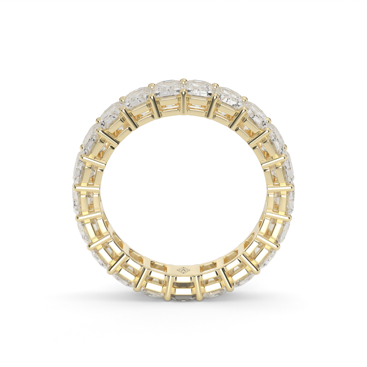 Emerald Shape  Diamond Eternity Ring — 14K Yellow Gold / 4 / Lab Diamond (image)