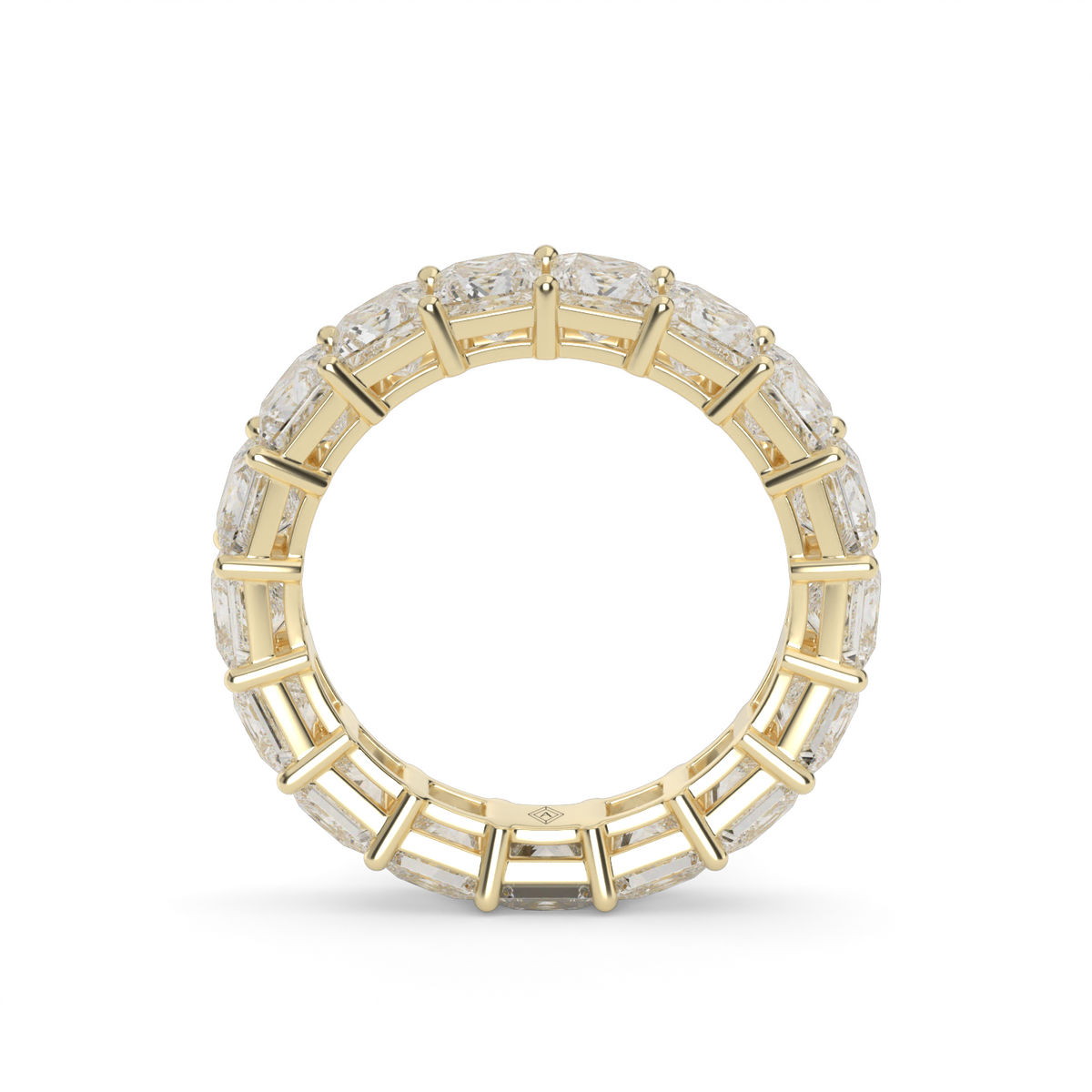 Princess Cut Diamond Eternity Ring — 14K Yellow Gold / 4 / Lab Diamond (image)