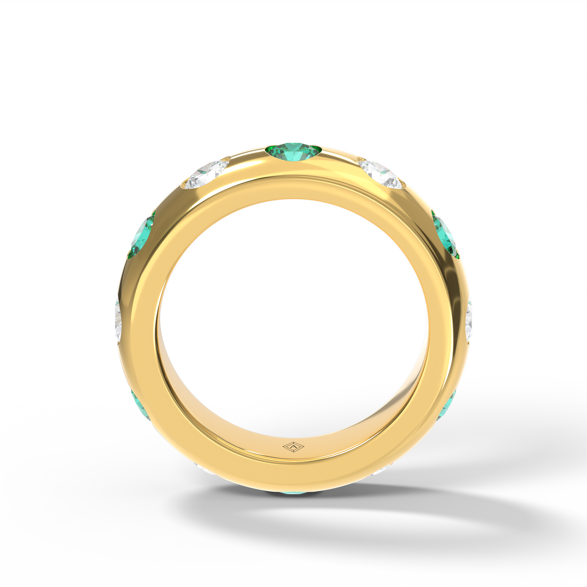 Burnish Set Round Diamond Eternity Ring – Adamand
