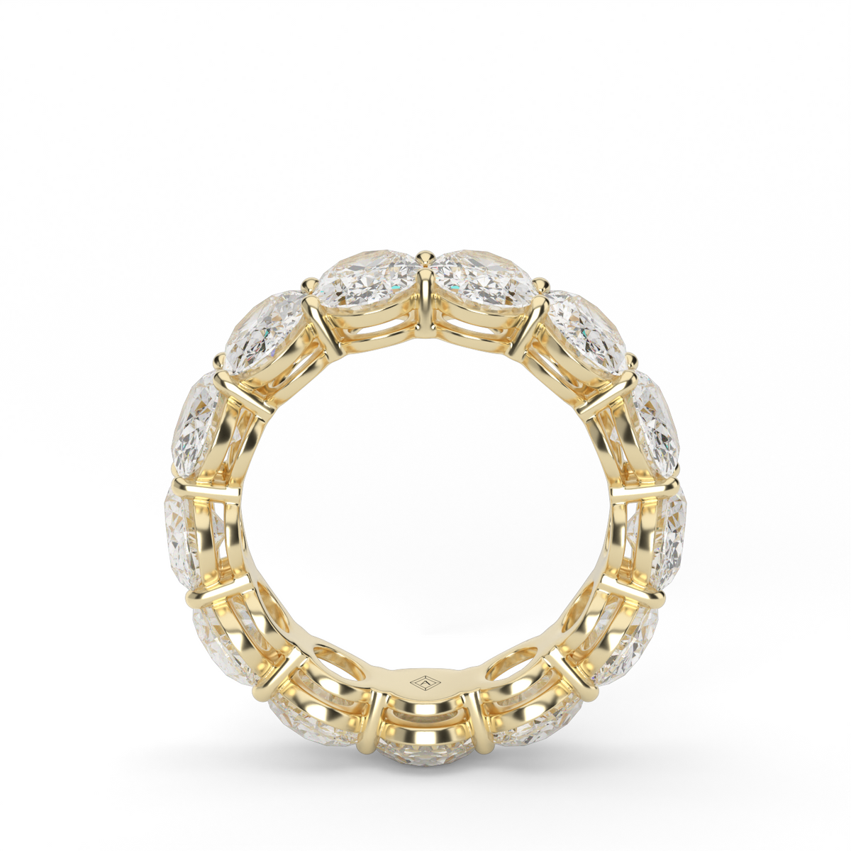 Oval Cut  Diamond Eternity Ring — 14K Yellow Gold / 6 / Lab Diamond (image)