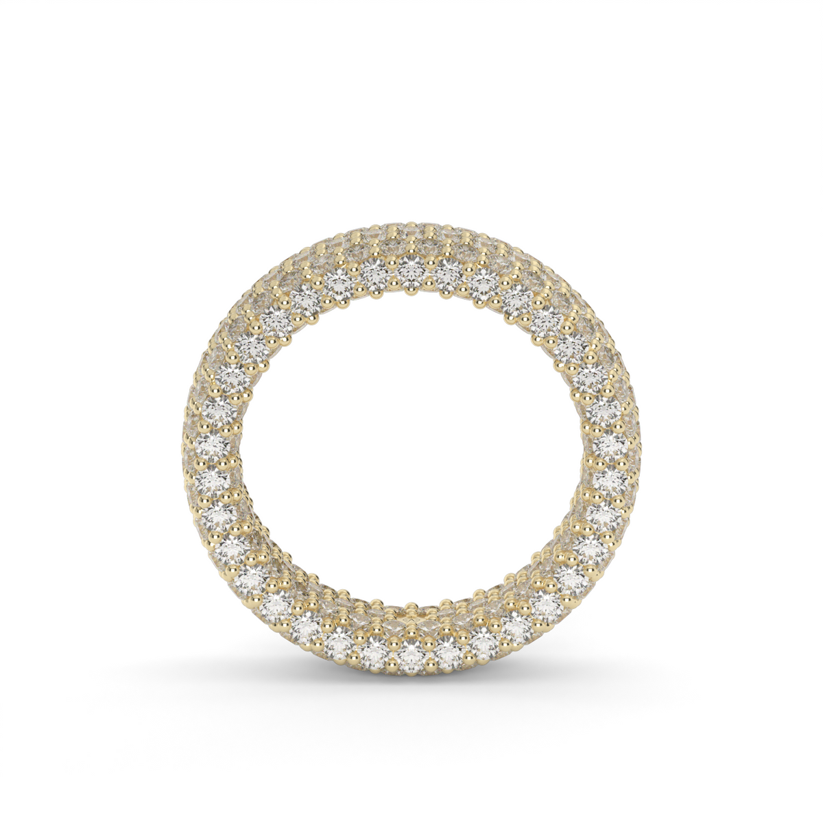 Paved Prong Infinity Ring — 14K Yellow Gold / Lab Diamond (image)