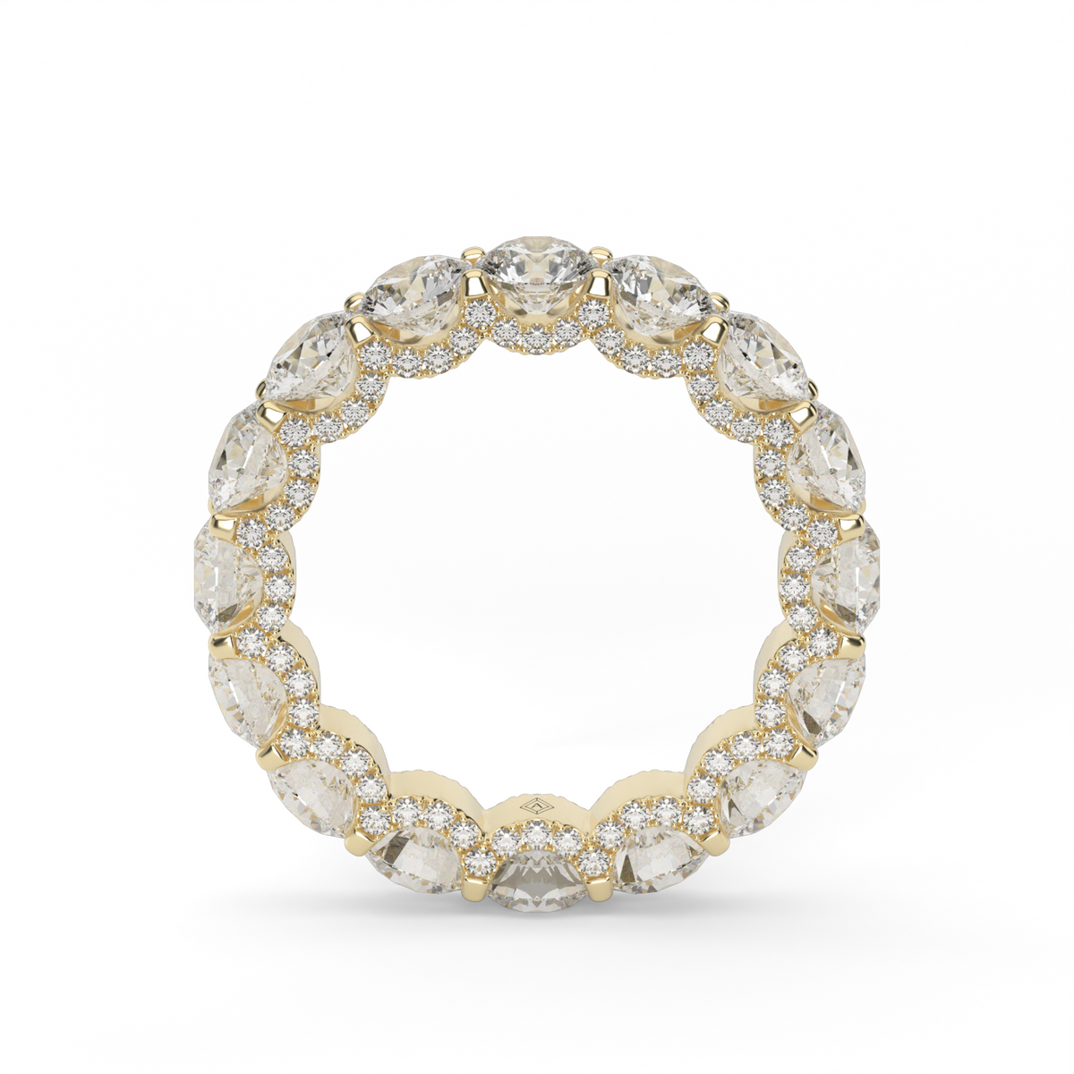 Elegant Round  Eternity Ring — 14K Yellow Gold / Lab Diamond (image)