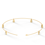 Yellow Gold Pear Shape Diamond Dangle Bracelet With Prong Setting