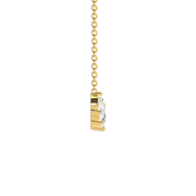 Yellow Gold Pear Shape Diamond 5 Stone Necklace  With Share Prong Setting