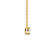 Yellow Gold Oval Shape Diamond Solitaire Pendant With Prong Setting