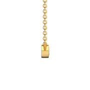 Yellow Gold East-West Marquise Cut Diamond Solitaire Pendant With Bezel Setting
