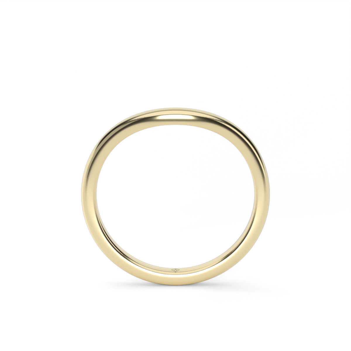 Curved Wedding Ring — 14K Yellow Gold (image)