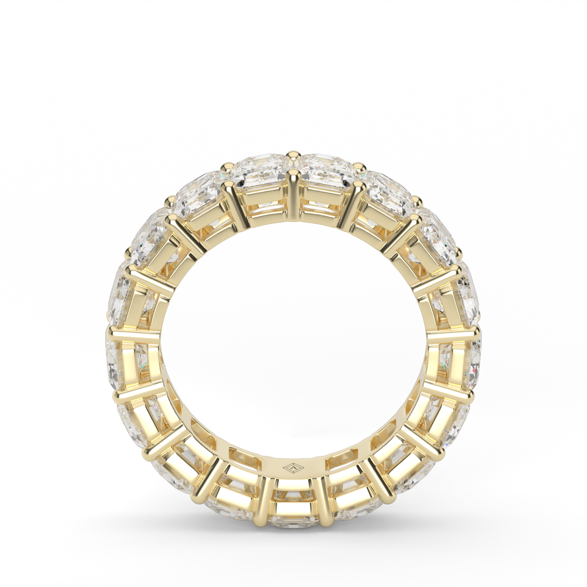 Emerald Shape  Diamond Eternity Ring — 14K Yellow Gold / 6 / Lab Diamond (image)