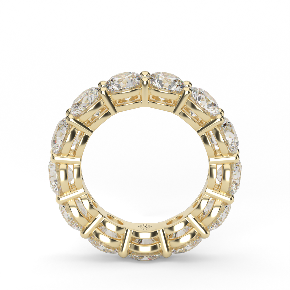 Round  Diamond Eternity Ring — 14K Yellow Gold / 6 / Lab Diamond (image)