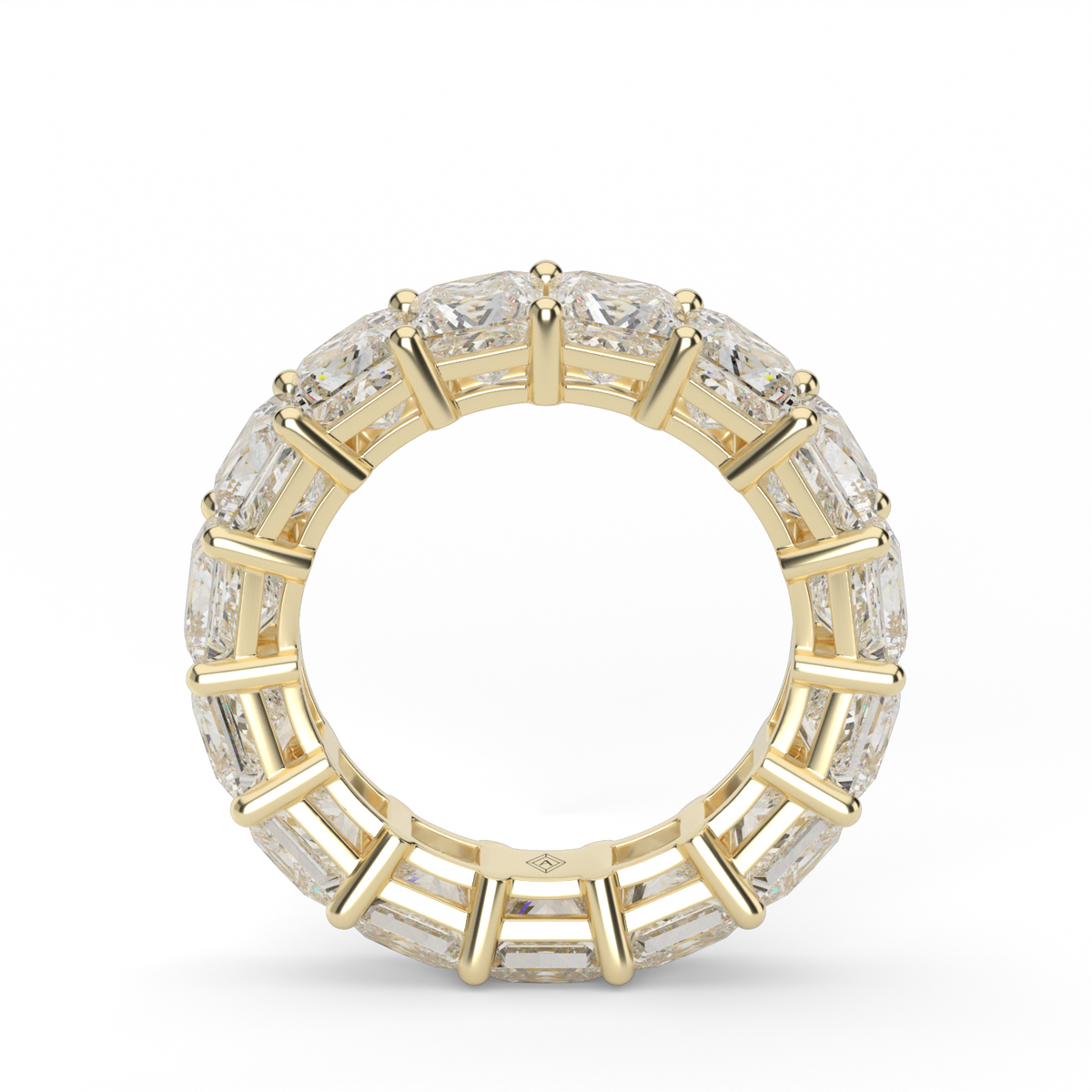 Princess Cut Diamond Eternity Ring — 14K Yellow Gold / 6 / Lab Diamond (image)