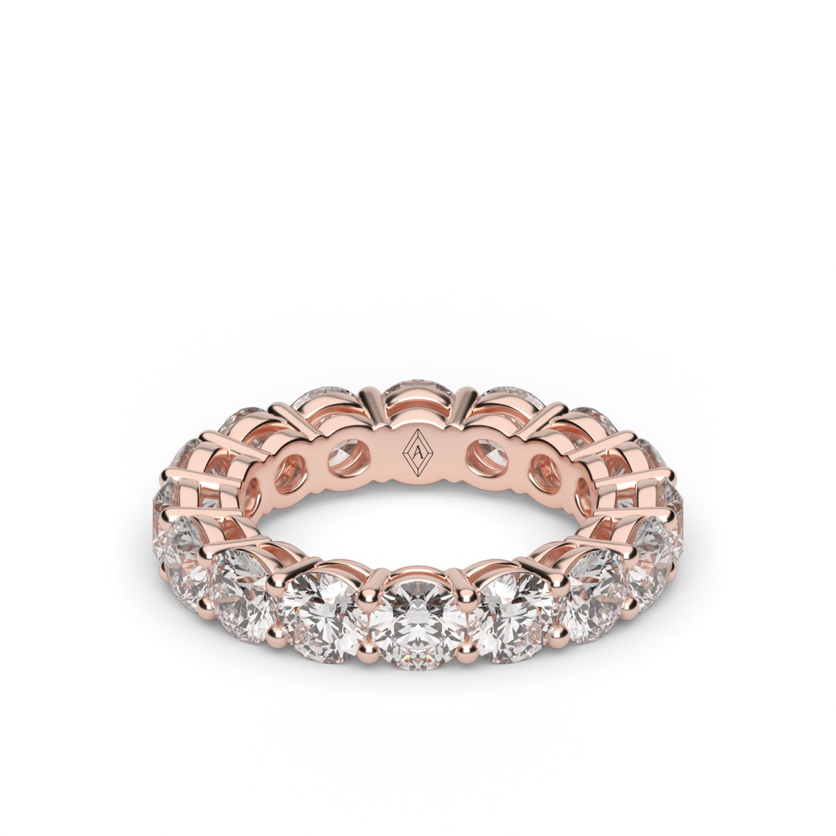 Round  Diamond Eternity Ring — 14K Rose Gold / 4 / Lab Diamond (image)